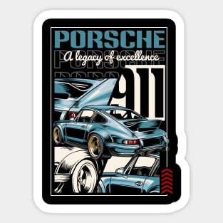 Porsche 911 Vintage Sticker